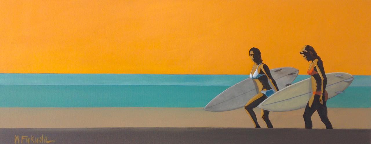 Artista plástico e surfista Marcelo Fukuda expõe na Lar Mar