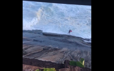 Vídeo: Surfista salva a vida de militar, em resgate dramático no mar do Rio