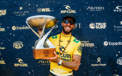 Líder do ranking, surfista Filipe Toledo é homenageado no WSL Awards