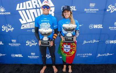 Mundial Junior de surf: portugueses e australianos comemoram